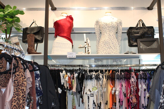 Designer apparel, like Chanel, can be found.