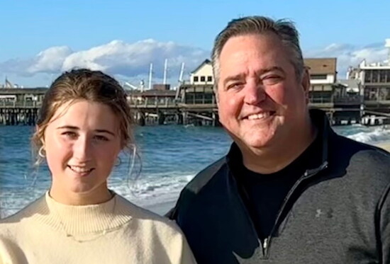 Publisher Brandon Farmer and daughter Alexa