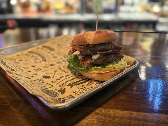 The Paper Mill's Bacon & Blue Smash Burger