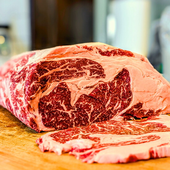 Beautiful marbling on Americal Wagyu beef.