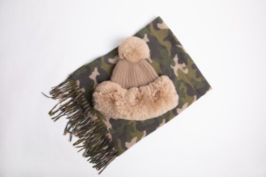 Camo Cashmere Blend Scarf - $35 & The "Keep You Really Warm" Hat - $35