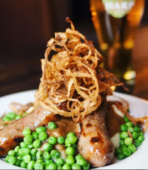 Traditional Bangers and Mash with a modern twist. 