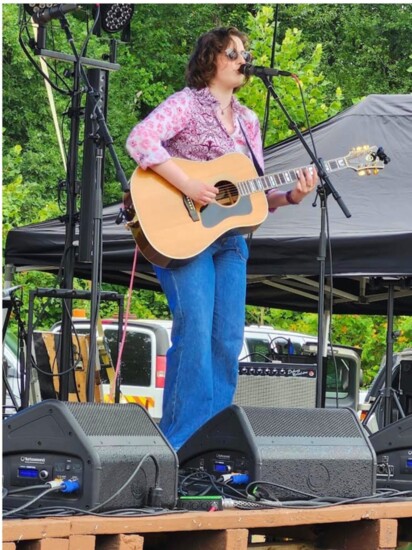 Carlotta Schmidt performs at the Bucks County Blues Festival, summer 2024