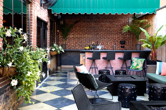 Memphis’s “BKS,” or “Best Kept Secret," is a small, French-inspired outdoor garden and patio, separated from the main outdoor dining space. 