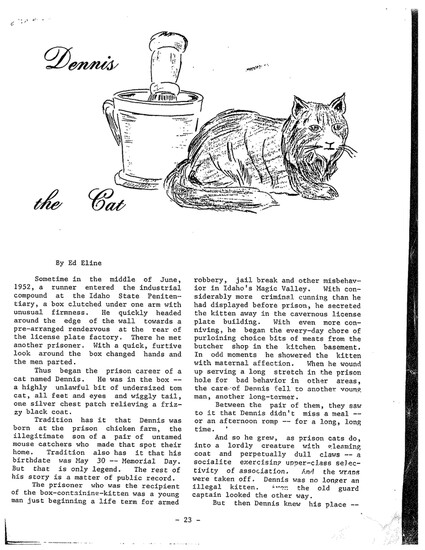 Dennis' obituary in "The Clock."