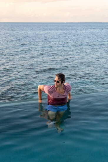 Markoff on his honeymoon at Dusit Thani Maldives