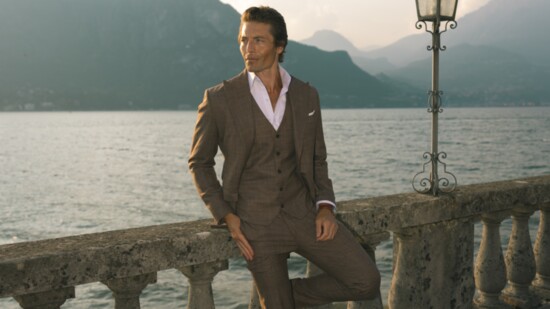 Markoff wearing custom Satoro at the Grand Hotel Villa Serbollini in Lake Como, Italy