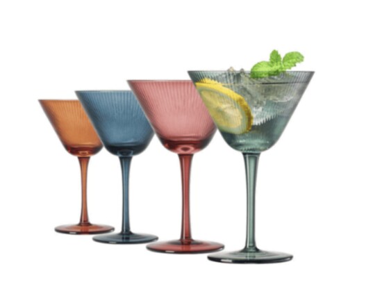 Ripple Martini Glasses