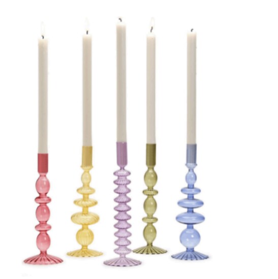 Hand-blown Glass Candleholder