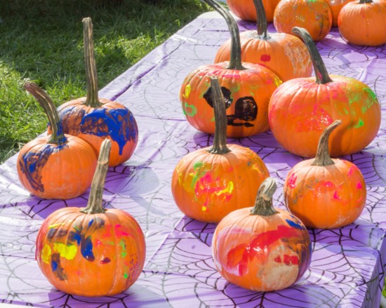 Decorating pumpkins is a popular activity at Fiddle Dee Farms during the fall.