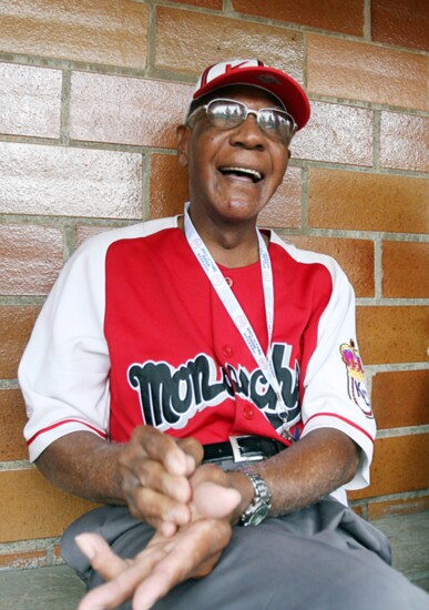 Buck O'Neil at the Cooperstown Hall of Fame induction 2006