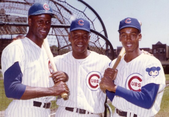 Buck O’Neil with George Altman and Ernie Banks 1962