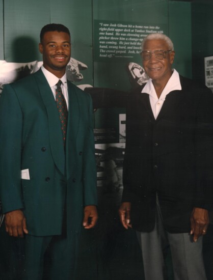 Buck O’Neil with Ken Griffey Jr.