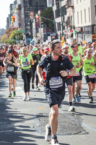Brian McGarvey running the New York City Marathon.
