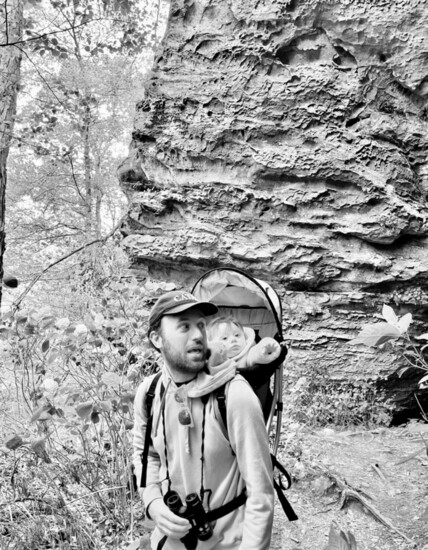 John and his daughter Dorothea hike the Indian Creek Trail at Giant City State Park — a great park for kids and those less sure on their feet.