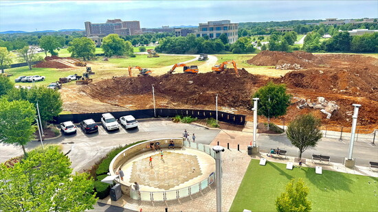 Construction of the $92 million Atrium at Fountains is underway for luxury condominium living. Photo by Jacquie Brengartner