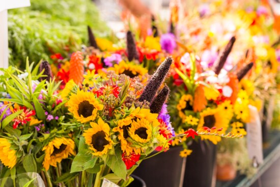 Treat yourself to fresh flowers from local farmers markets.