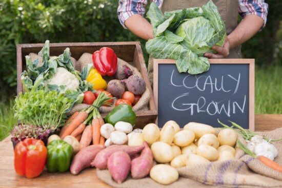 Farmers markets are great places to pick up organic and locally-grown produce