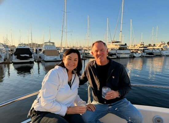 Laurie and her husband, soaking up every minute of Thanksgiving 2025 with family in sunny California.