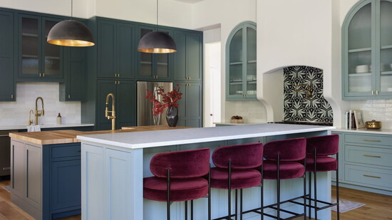 A sleek redesign and modern touches, paired with a bold pop of color, transform this kitchen.