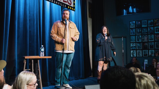 Aaron and his wife, Lucy, at the inaugural Prader Silly benefit in 2025