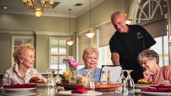 Shirley, Catherine and Lu with Chef Peter