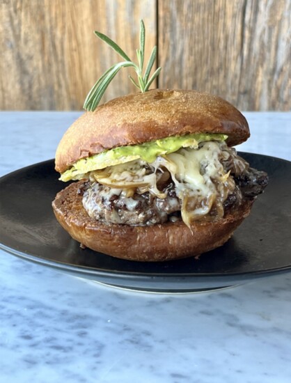Happy hour burger/Photo courtesy of Miel 