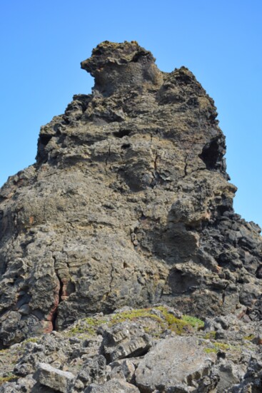 The lava pillars at Dimmuborgir are said to resemble mythical creatures from Icelandic folklore. The area’s caves shelter Iceland’s storied elves, the Yule Lads