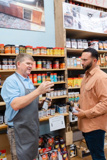 Greig helped Tyler pick out the perfect seasoning for his holiday turkey. 