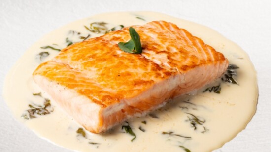 Salmon with Sorrel Sauce