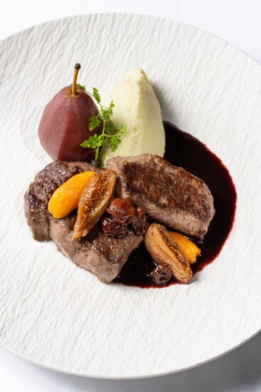 Medallion of Venison with dry fruits