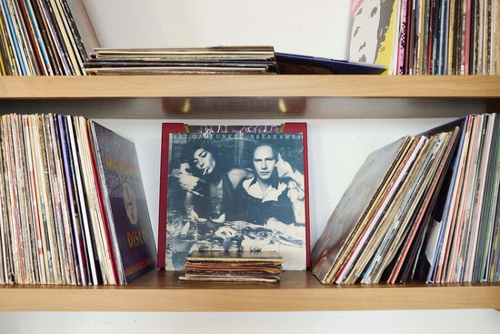 The record collection is a centerpiece of Massi Co.