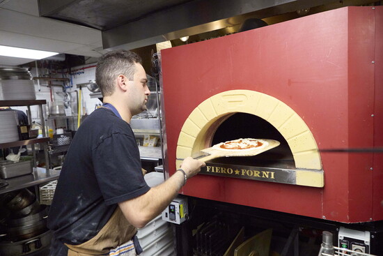 The brick pizza oven at Massi Co. 
