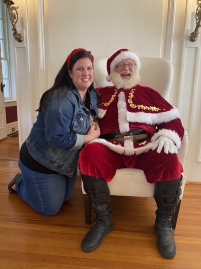Lisa Adams and Santa