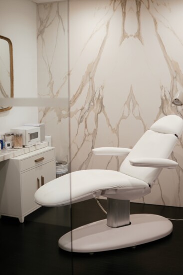 A treatment room at VH Skincare