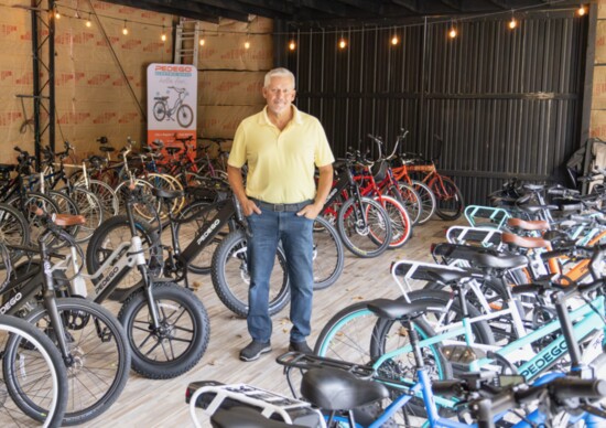 Paul Wheatland, with some of the new e-bikes at Pedego Wauconda.
