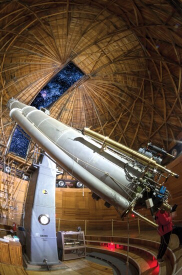 The Clark telescope at Lowell Observatory. Photo courtesy Flagstaff Convention & Visitors Bureau