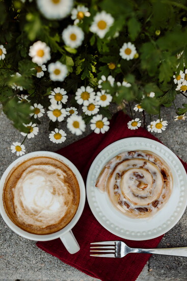 Everyone's favorite cinnamon roll from La Patisserie