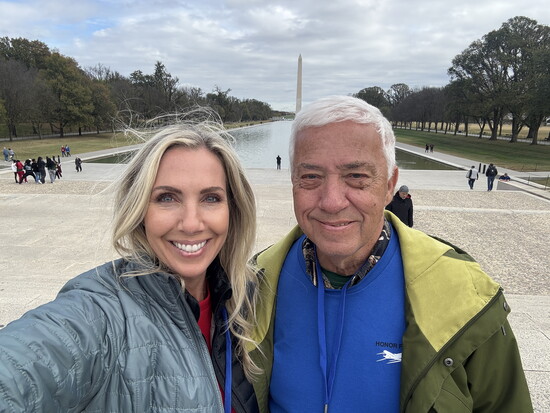 Jill Phillips with her dad, Ed Kinworthy 