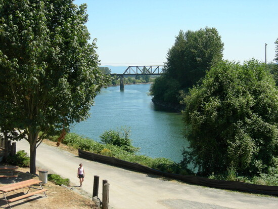 A view of the river seen from downtown Snohomish (Photo credit: Joe Mabel)