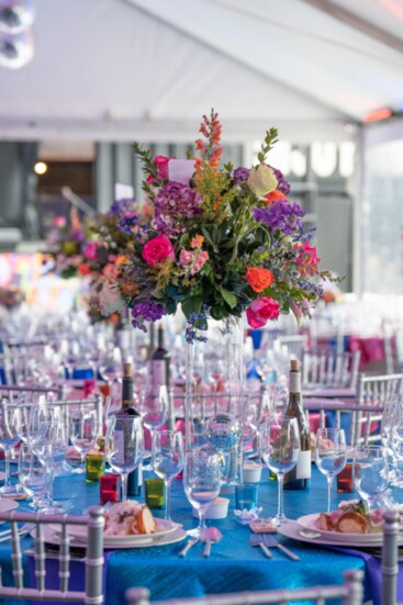 "Naturally, floral accents for the evening are courtesy of FlowerBuds, a task Jordan takes immense pride in." Photo by Eric Lucky.