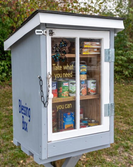 A Blessing Box is located at the Gallatin Public Works site.