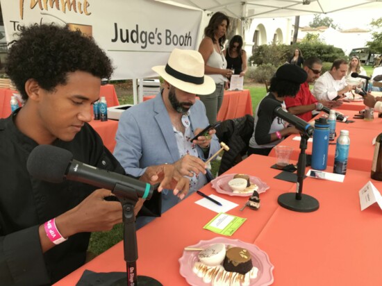 Yummie Culinary Competition judges (L-R): Chef Carson Peterson, from Season 2 of “Top Chef Jr.”; Chef Kevan Lee, owner of CKL Events; and actress Denise Boutte.