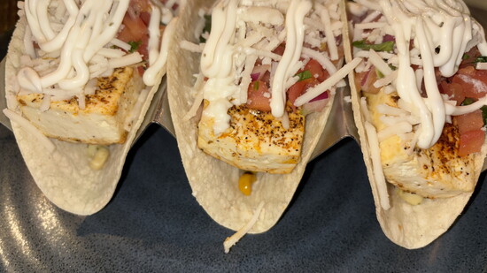 Iron Whale's creamy tofu street corn tacos are my go-to.
