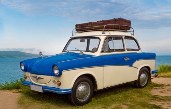 The Hedges toured Berlin in a Trabant similar to this one on Bonnie's first trip to Germany.