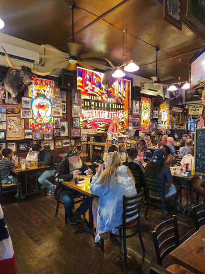 Big Nose Kate's (BNK) in Tombstone is a gathering spot for people from all over.