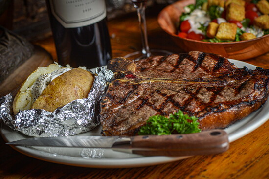 A T-Bone from The Steak Out = joy on a plate!