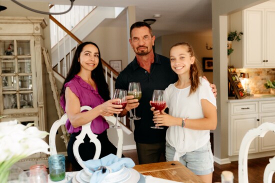 Vince with his wife, Claudia, and daughter, Anna