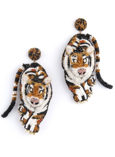 14. Tiger Earrings by Deepa Gurnani, Manhattan South