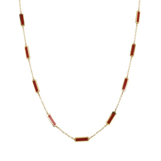 2. 14KT yellow gold necklace with coral, Avani Rupa